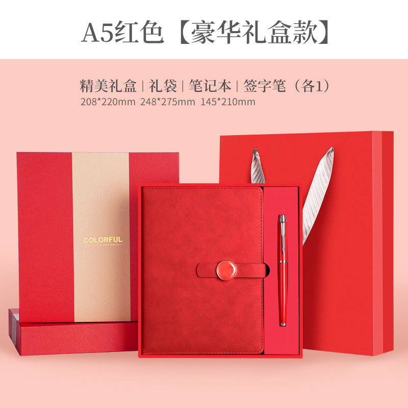A5 70% off A6 Loose-Leaf Notebook Color-Changing Pu Notebook Gift Box Set Gift School Custom Logo Magnetic Buckle Notepad