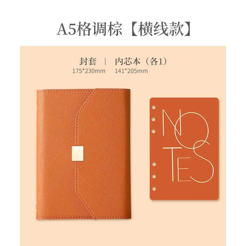A5 70% off A6 Loose-Leaf Notebook Color-Changing Pu Notebook Gift Box Set Gift School Custom Logo Magnetic Buckle Notepad
