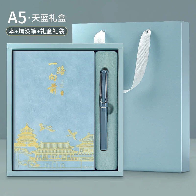 Teacher's Day Notebook Set Gift Box with Custom Logo, School Training Institution Notebook, Prize, High-Quality Notebook