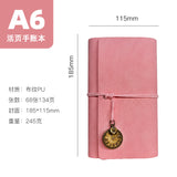 A6 strap hand ledger custom retro three-fold loose-leaf notebook campus student notepad cover logo custom