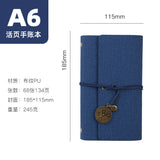 A6 strap hand ledger custom retro three-fold loose-leaf notebook campus student notepad cover logo custom