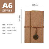 A6 strap hand ledger custom retro three-fold loose-leaf notebook campus student notepad cover logo custom