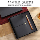 A6 strap hand ledger custom retro three-fold loose-leaf notebook campus student notepad cover logo custom