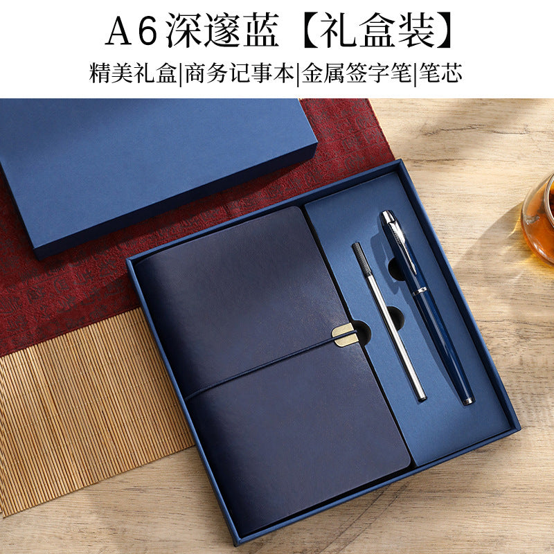 A6 strap hand ledger custom retro three-fold loose-leaf notebook campus student notepad cover logo custom