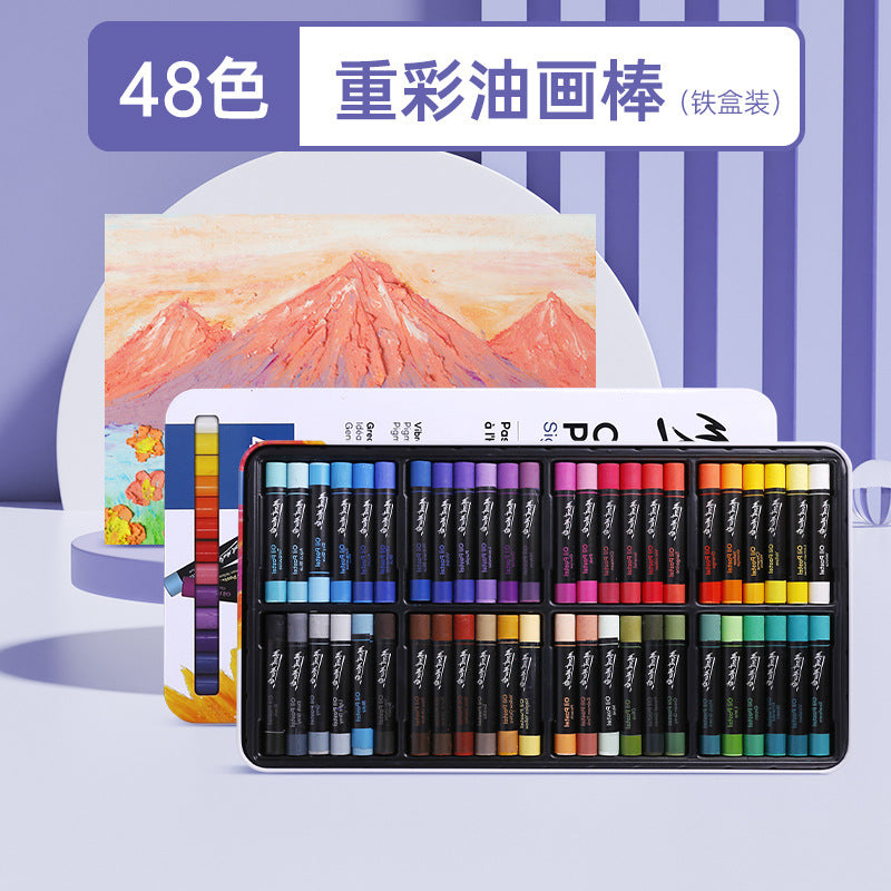Montmartre Oil Painting Stick 24 Color Soft Crayon Training Studio Wholesale 12 Color Children Silky Super Soft Heavy Color Oil Painting Stick