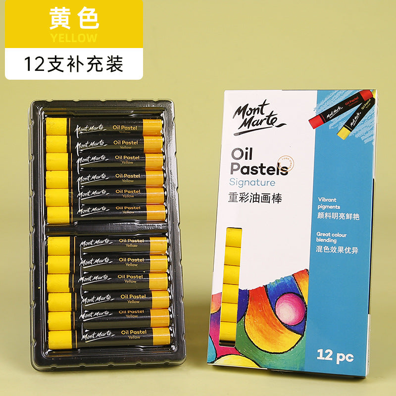 Montmartre Oil Painting Stick 24 Color Soft Crayon Training Studio Wholesale 12 Color Children Silky Super Soft Heavy Color Oil Painting Stick