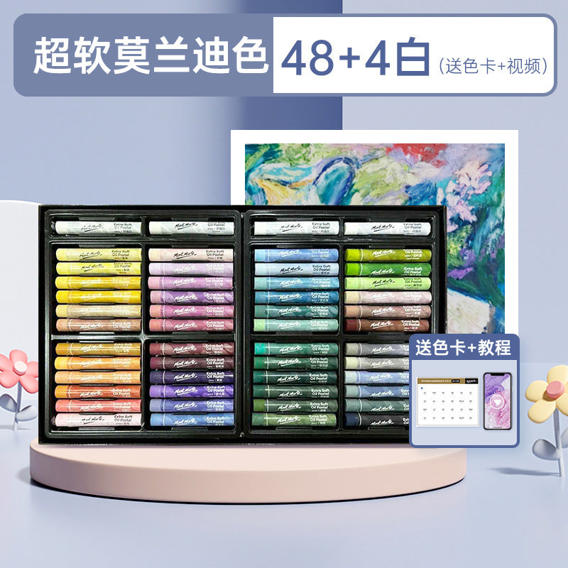 Montmartre Oil Painting Stick 24 Color Soft Crayon Training Studio Wholesale 12 Color Children Silky Super Soft Heavy Color Oil Painting Stick