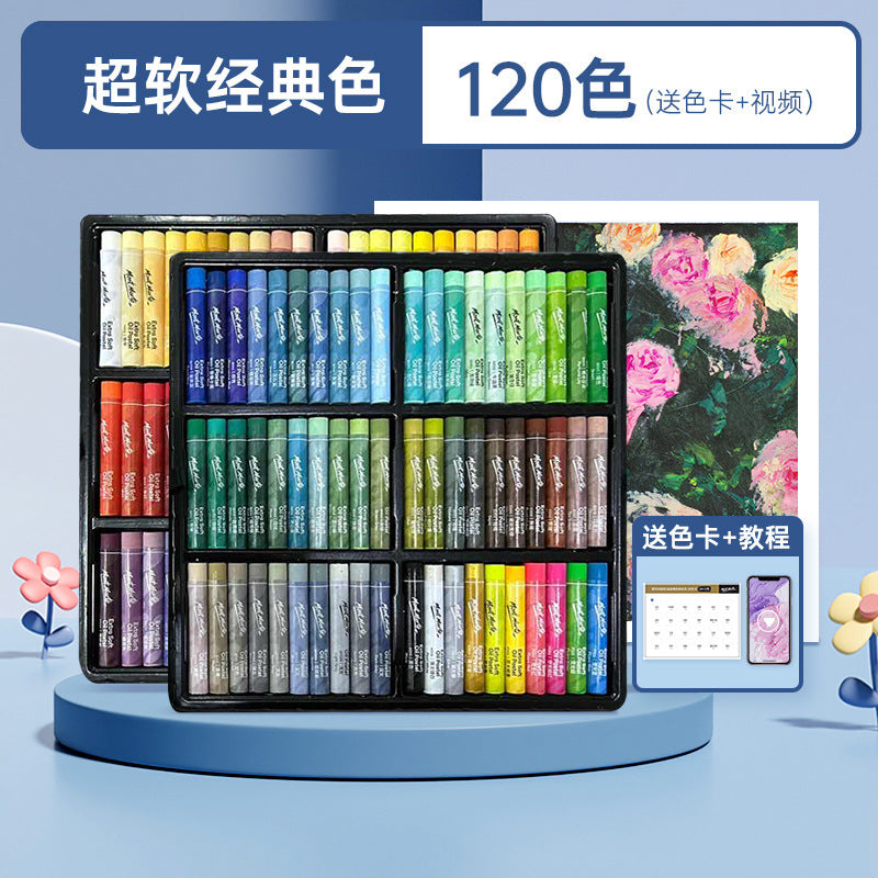 Montmartre Oil Painting Stick 24 Color Soft Crayon Training Studio Wholesale 12 Color Children Silky Super Soft Heavy Color Oil Painting Stick