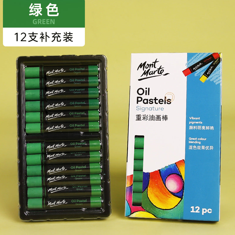 Montmartre Oil Painting Stick 24 Color Soft Crayon Training Studio Wholesale 12 Color Children Silky Super Soft Heavy Color Oil Painting Stick