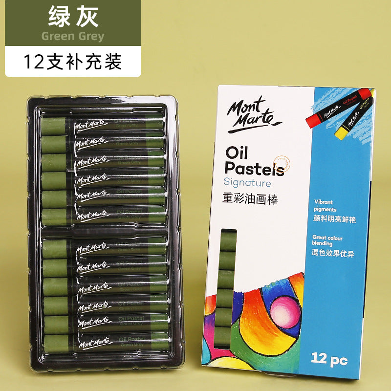 Montmartre Oil Painting Stick 24 Color Soft Crayon Training Studio Wholesale 12 Color Children Silky Super Soft Heavy Color Oil Painting Stick