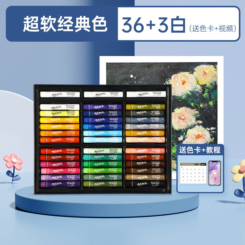 Montmartre Oil Painting Stick 24 Color Soft Crayon Training Studio Wholesale 12 Color Children Silky Super Soft Heavy Color Oil Painting Stick