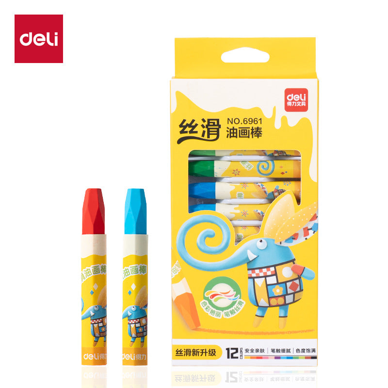 Deli 6961 Oil Pastel Children's Drawing Pen Set Crayons 12/18/24/36 Coloring Pens Wholesale