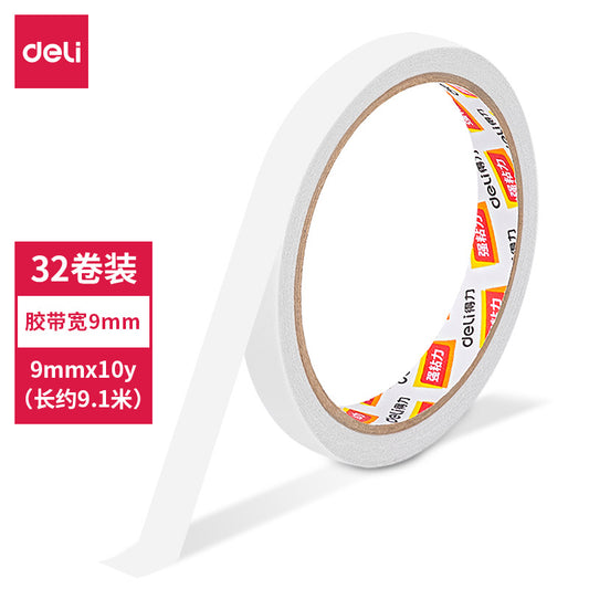 Deli Double-Sided Tape with Strong Adhesion, Office Supplies, Student Crafts, Easy-To-Tear Double-Sided Tape, Leaves No Trace, Wholesale