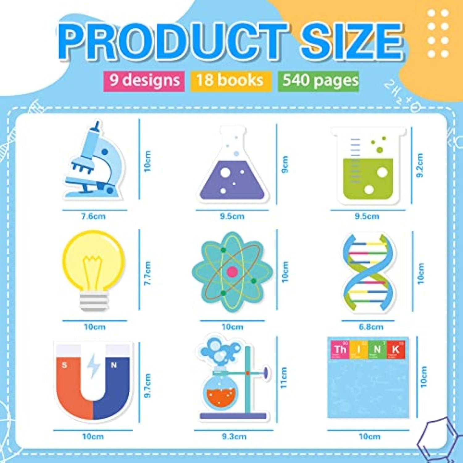 Cross-border Fun Science Series Post-it Notes suit Notes Notepad N Post-it Office School Supplies