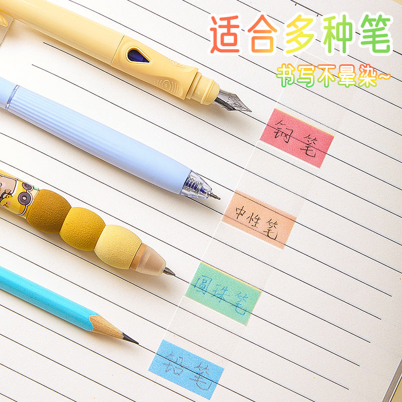 Kaba Bear Pearlescent Index Sticker Removable Post-It Notes Students Can Write Transparent Memo Notes with Strong Stickiness