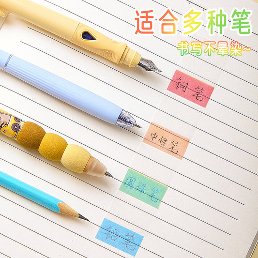 Kaba Bear Pearlescent Index Sticker Removable Post-It Notes Students Can Write Transparent Memo Notes with Strong Stickiness