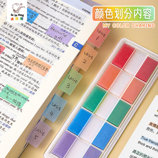 Kaba Bear Pearlescent Index Sticker Removable Post-It Notes Students Can Write Transparent Memo Notes with Strong Stickiness