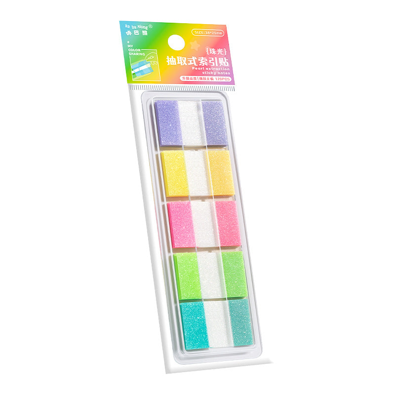 Kaba Bear Pearlescent Index Sticker Removable Post-It Notes Students Can Write Transparent Memo Notes with Strong Stickiness