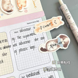 Cute Pet Special-Shaped Index Stickers, Cute and Good-Looking Labels, Sticky Notes, Student Catalog Classification Marks, Message Stickers