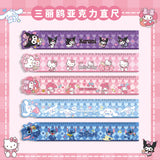 Cartoon Cute Sanrio Straight Ruler with High Appearance Value Kuromi Cinnamon Dog Acrylic 15cm for Primary School Students