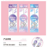 Student Set of Rulers 4-Piece Set Ruler 20cm Triangle Set Ruler Protractor Multi-Functional Primary School Student Macaron
