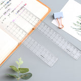 Creative plastic transparent ruler 15/20cm transparent ruler drawing measuring student stationery scale caliper