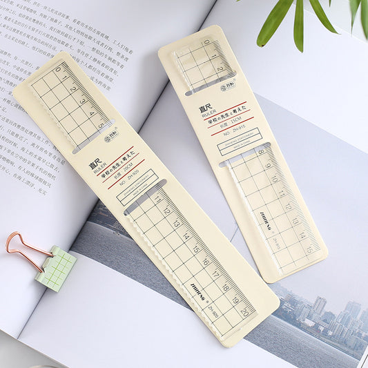Creative plastic transparent ruler 15/20cm transparent ruler drawing measuring student stationery scale caliper
