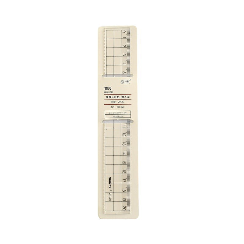 Creative plastic transparent ruler 15/20cm transparent ruler drawing measuring student stationery scale caliper