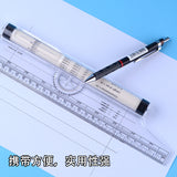 30cm angle parallel ruler roller ruler balance ruler Rolling ruler multi-function drawing design drawing ruler tool