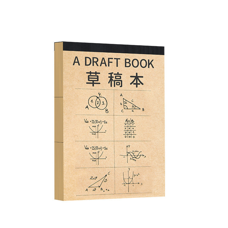 School Exam Practice Portable Sketchbook for Primary and Secondary School Students, Thickened Partitioned Draft Paper, Eye Protection, Math Calculation