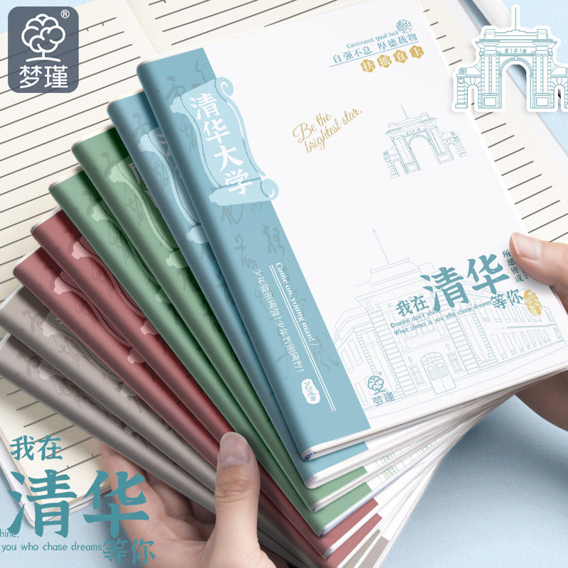 B5 School University Plastic Cover Notebook for Middle and High School Exams Inspirational A5 Thickened English Lined Homework Notebook Wholesale