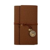 A6 strap hand ledger custom retro three-fold loose-leaf notebook campus student notepad cover logo custom