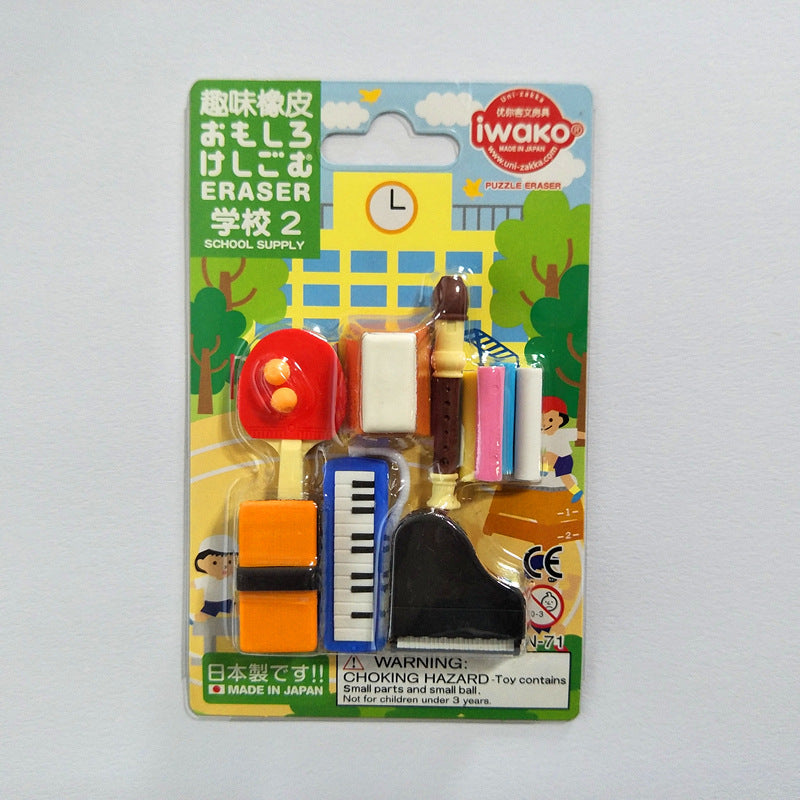 Wholesale Japanese Iwako Cartoon Detachable Combination Toy Gift Stationery Set Gift Eraser Assembly