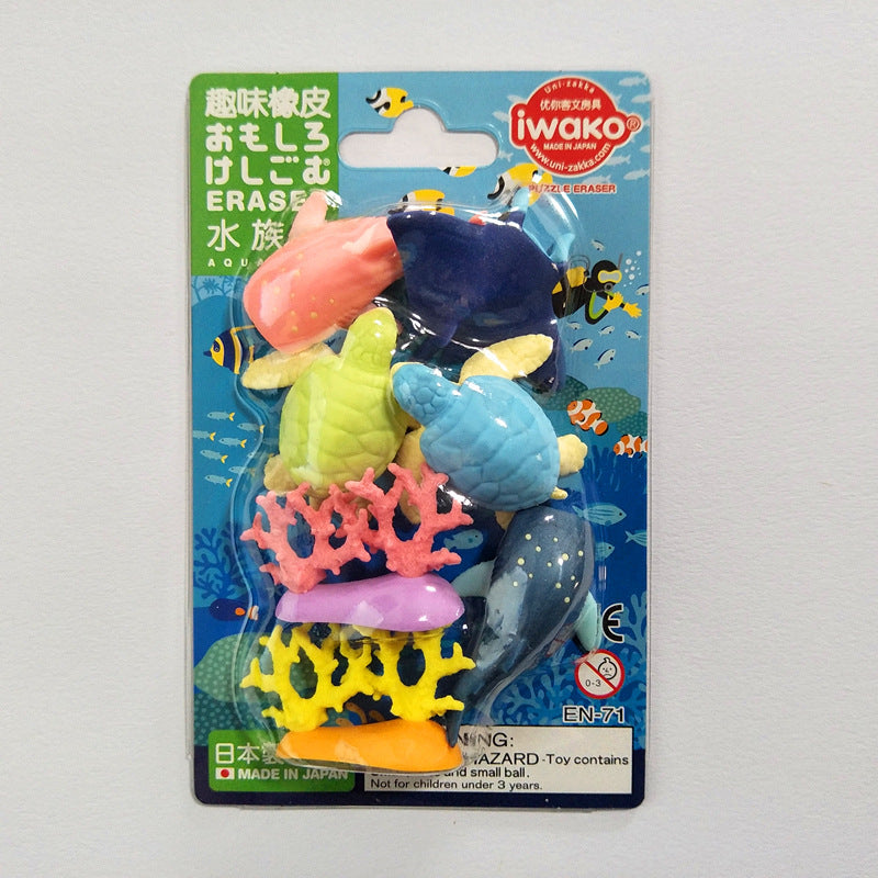 Wholesale Japanese Iwako Cartoon Detachable Combination Toy Gift Stationery Set Gift Eraser Assembly