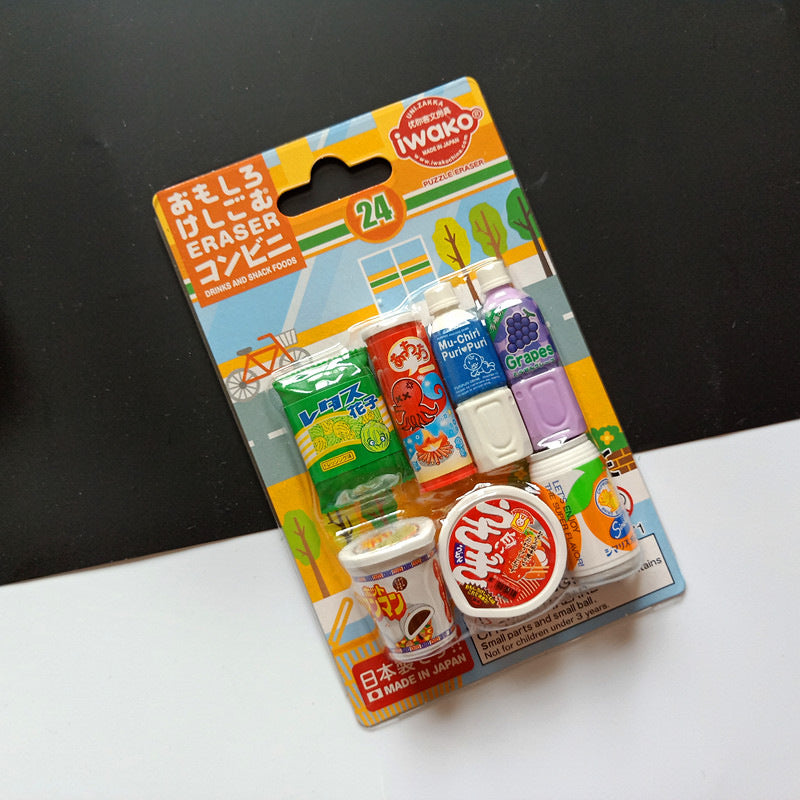 Wholesale Japanese Iwako Cartoon Detachable Combination Toy Gift Stationery Set Gift Eraser Assembly
