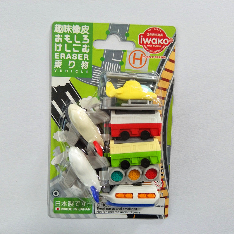 Wholesale Japanese Iwako Cartoon Detachable Combination Toy Gift Stationery Set Gift Eraser Assembly