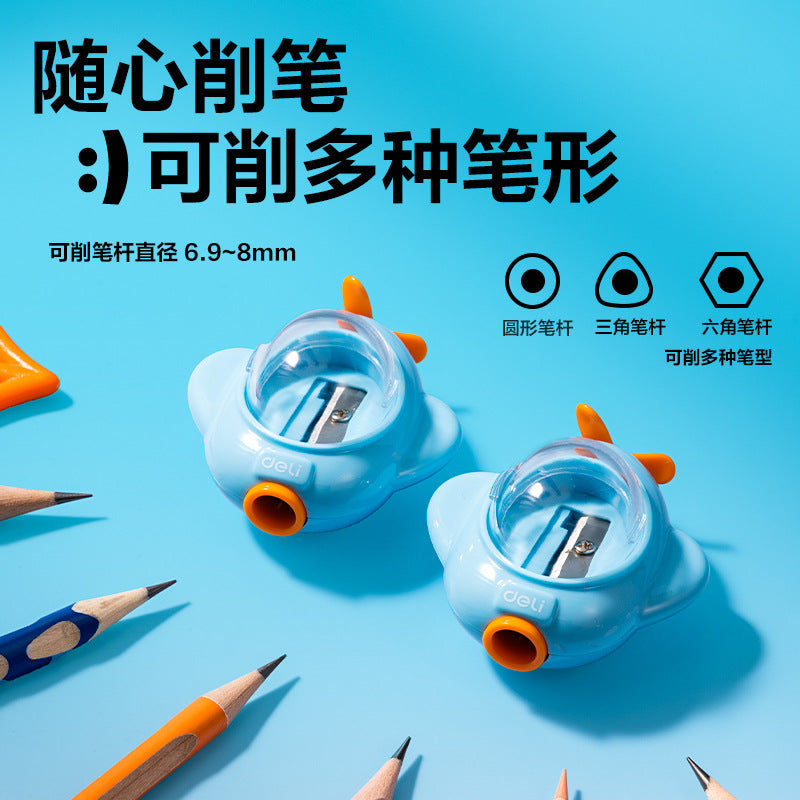 Deli Vb176 Small Submarine Pencil Sharpener for Students, Compact and Portable Pencil Sharpener
