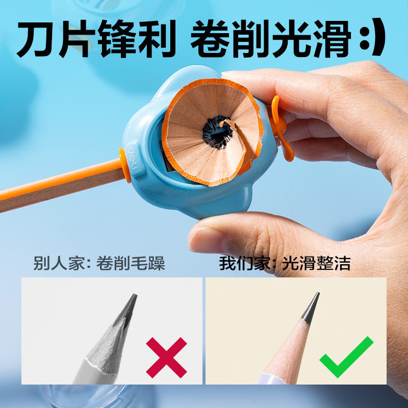 Deli Vb176 Small Submarine Pencil Sharpener for Students, Compact and Portable Pencil Sharpener