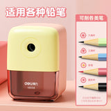 Deli Automatic Pen-Feeding Manual Pencil Sharpener with Multiple Settings for Students, Cartoon Style, Wholesale