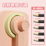 Deli Automatic Pen-Feeding Manual Pencil Sharpener with Multiple Settings for Students, Cartoon Style, Wholesale