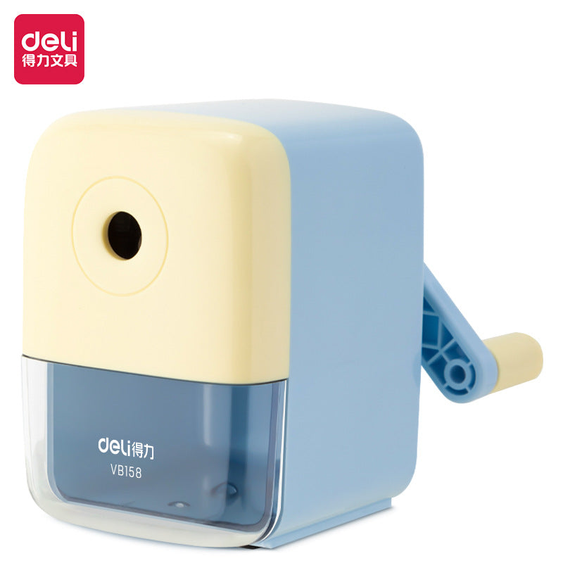 Deli Automatic Pen-Feeding Manual Pencil Sharpener with Multiple Settings for Students, Cartoon Style, Wholesale