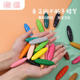 Children's plastic hole crayons to correct grip painting graffiti easy to color washable non-dirty hand crayons
