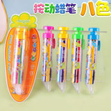 Mingda push crayon 678A multi-functional crayon 8-color crayon creative push multi-color student crayon
