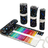 Handmade Canvas Pen Curtain 36/48/72 Holes Large Capacity Niche High-End Pencil Bag Student Sketch Stationery Cosmetics Bag