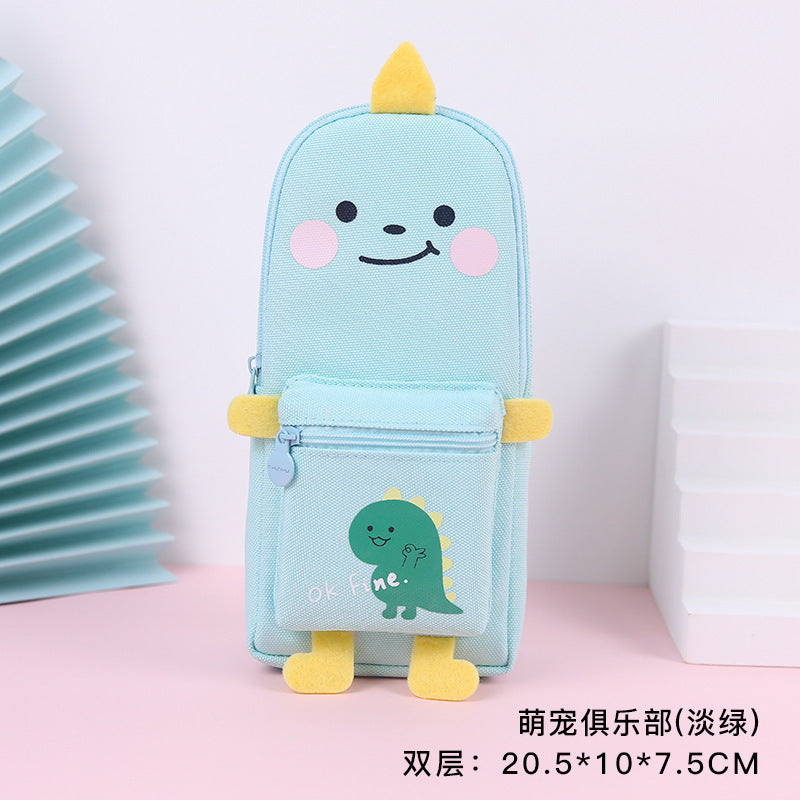 School Bag Style Pencil Case Cartoon Shape Pencil Case Cute Girl Heart Japanese Style Creative Multifunctional Student Pencil Case
