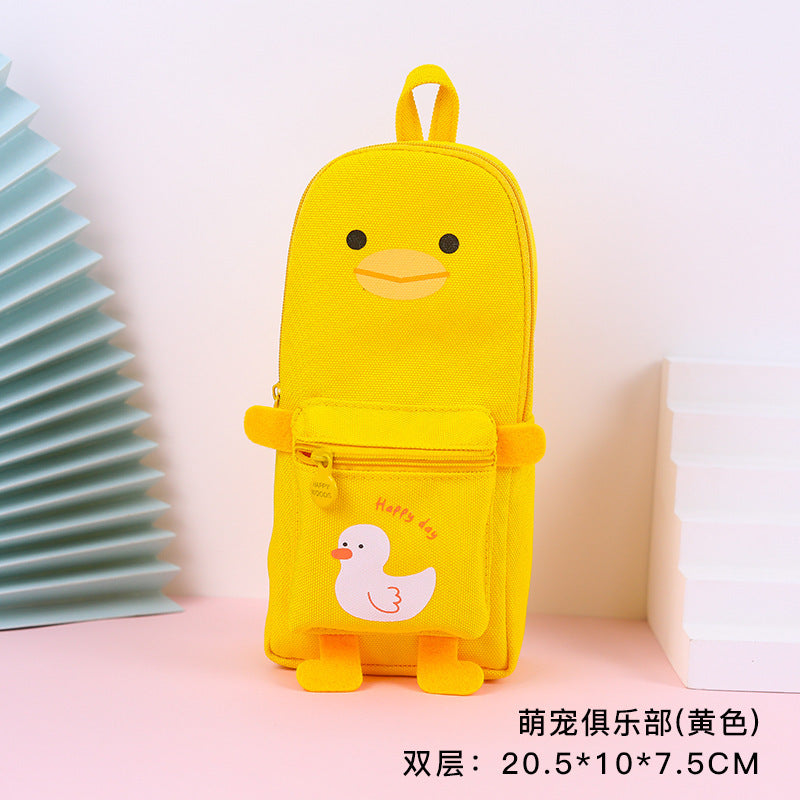 School Bag Style Pencil Case Cartoon Shape Pencil Case Cute Girl Heart Japanese Style Creative Multifunctional Student Pencil Case