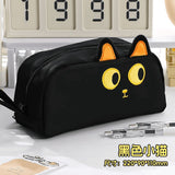 Japanese-Style Cartoon Kt Cat Ear Plush Pencil Case, High-Capacity, High-Appearance Value, Suitable for Middle and High School Students