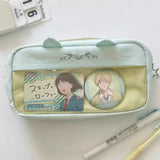 Japanese-Style Cartoon Kt Cat Ear Plush Pencil Case, High-Capacity, High-Appearance Value, Suitable for Middle and High School Students