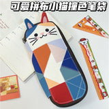 Japanese-Style Cartoon Kt Cat Ear Plush Pencil Case, High-Capacity, High-Appearance Value, Suitable for Middle and High School Students