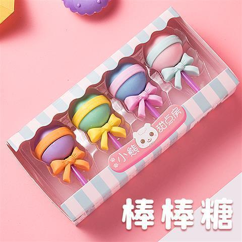 Creative modeling student rubber ice cream cake eraser set hamburger cartoon eraser Stationery Gift